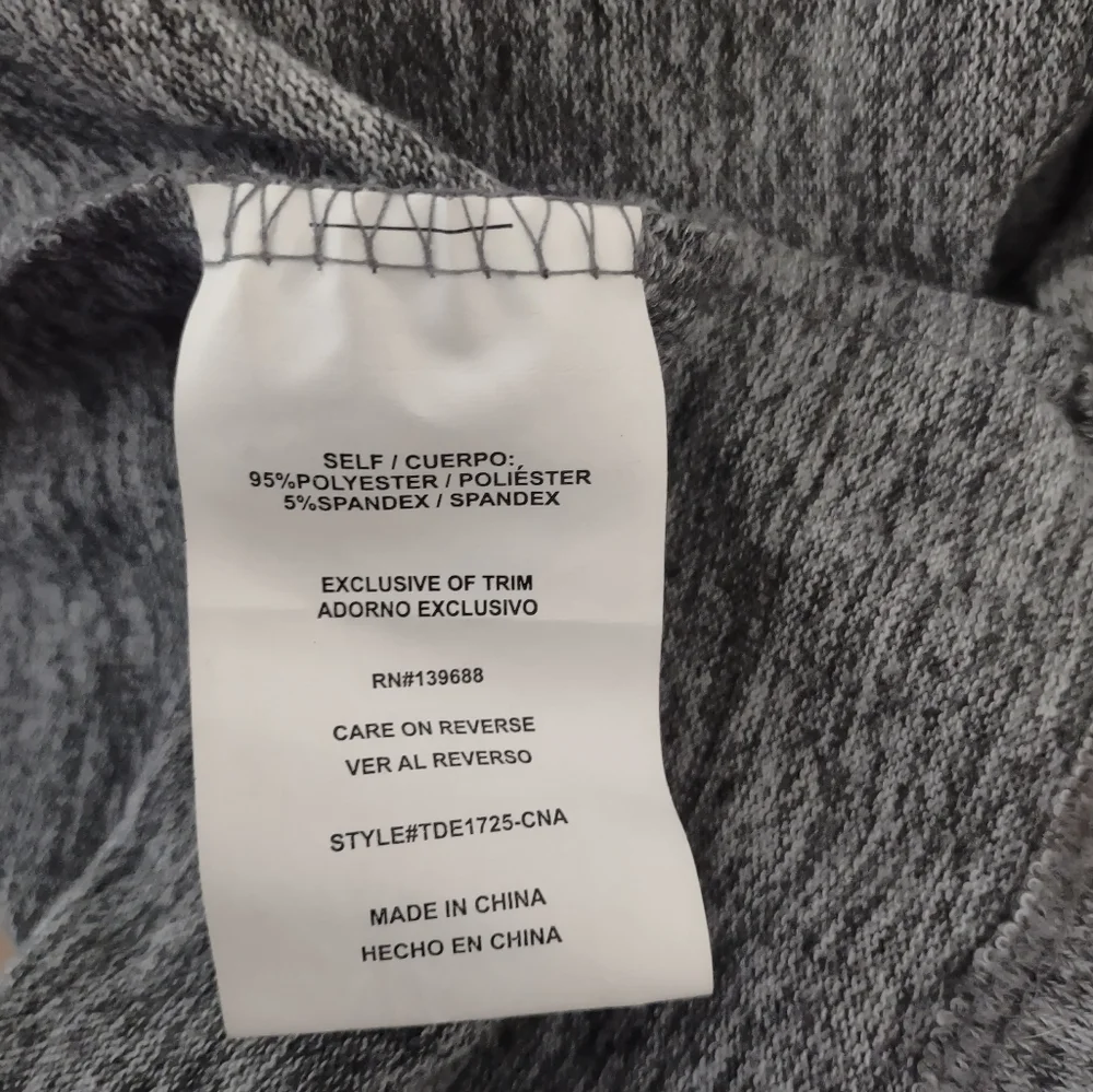 Altar'd State Gray Skater Dress Bell Sleeve Sz L - Picture 7 of 7